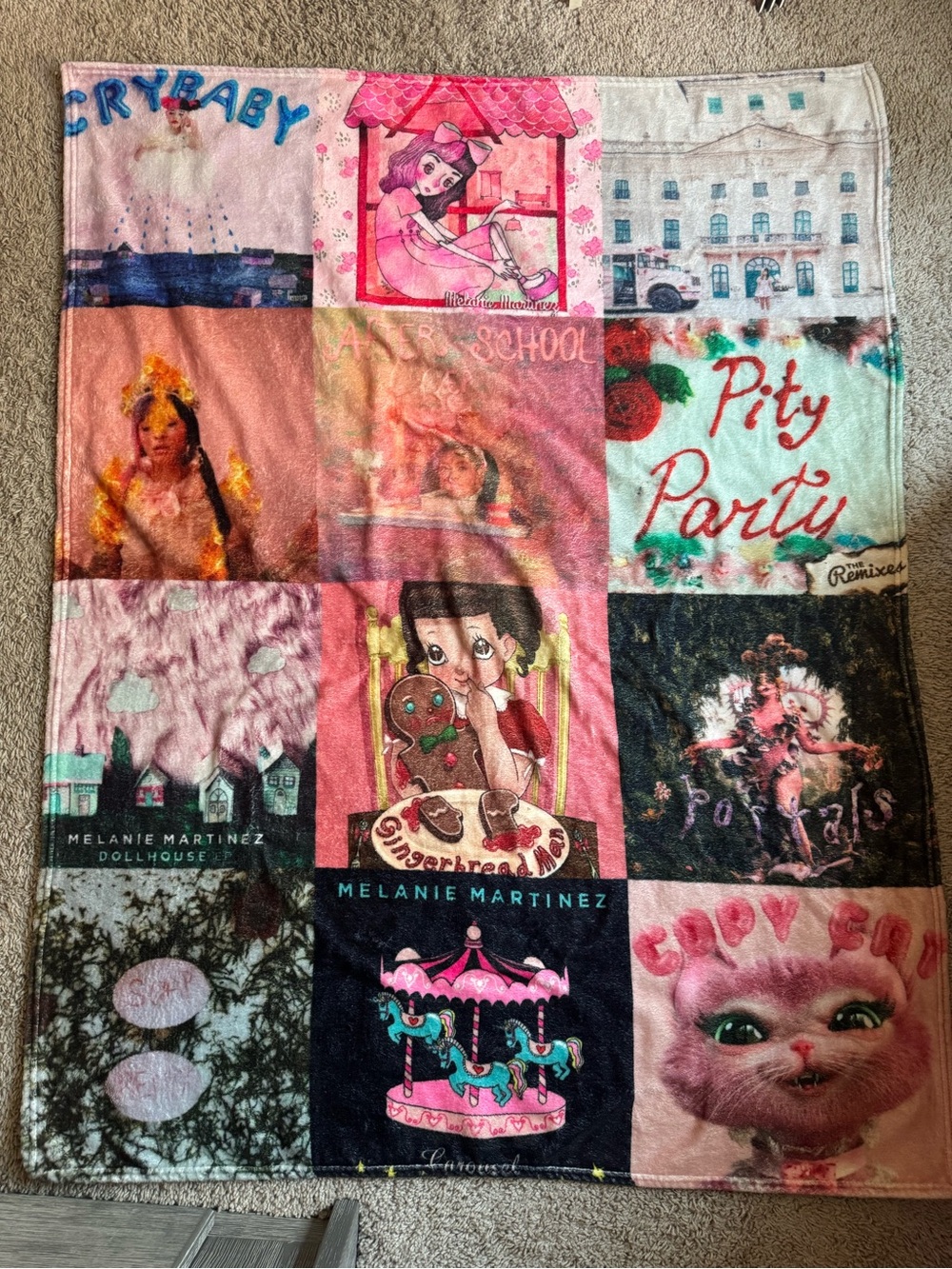 Melanie Martinez Collage Throw Blanket